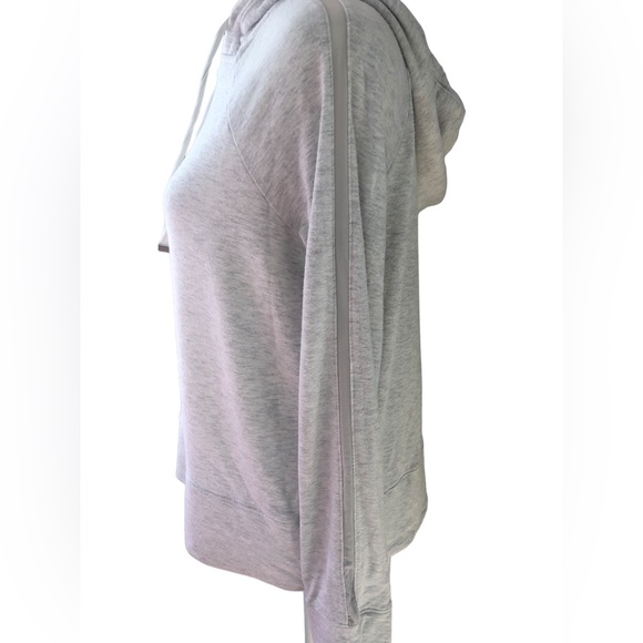 ATHLETA Hoodie Pullover Raglan Long Sleeve Mesh Accents Heather Grey Size XS - Picture 5 of 10